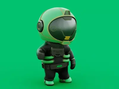 SPACE MAN-02 RIGGED 3D model