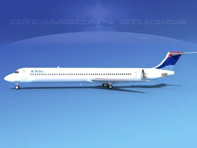 McDonnell Douglas MD83 Delta Airlines 1 3D model