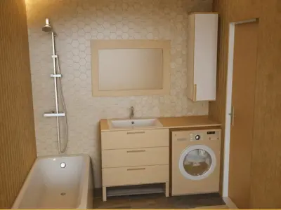 bathroom cabinet Low-poly 3D model