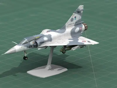 Mirage2000C Jet Fighter 3D Print Model 3D print model