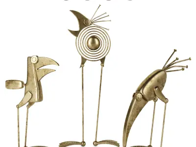 Decorative Birds Sculptures Vol-4 3D model