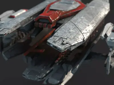 Future Sci-Fi Space Shipyard 3D model