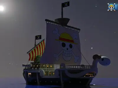 Going Merry One Piece Complete With Rooms 3D model