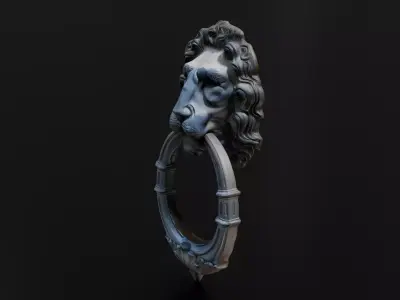 Old door knocker 1 3D print model