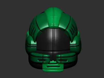 helmet high poly sculpt 3d printable  3D model 182