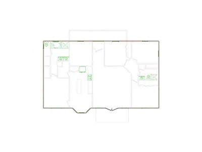 Detailed Exterior Sketch by Interior - 1501-2000 SF - Xactimate 3D model
