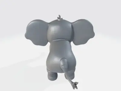Baby cartoon elephant 3D model
