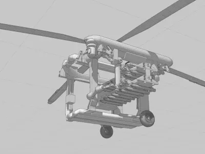 Helicopter Chain Launcher Module  3D model