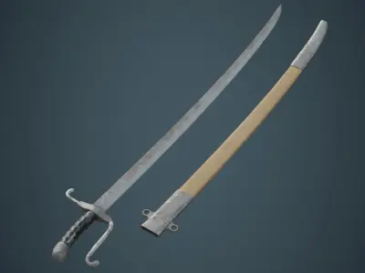Sabre 1B Low-poly 3D model