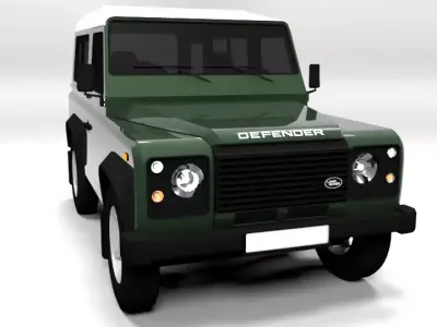 LAND ROVER DEFENDER 90 1999 LOWPOLY Low-poly 3D model