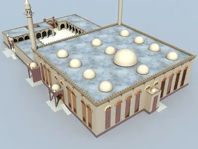 Arabic Mosque Building 3D model