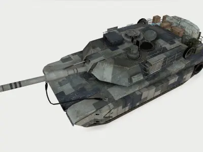Abrams M1A2 Low-poly 3D model