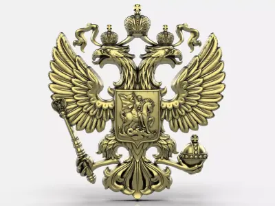 Russian Coat of arms gerb 3D print model