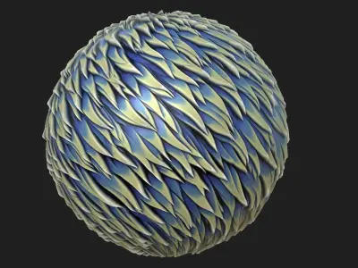 20 Stylized Fur and Hair Patterns Pack Low-poly 3D model