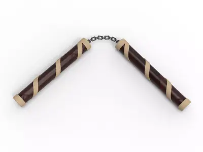 Nunchaku Fighting Sticks 3D model