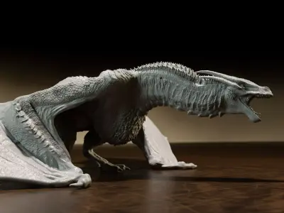 Syrax dragon fan art - pre supported - FREE model Free 3D print model