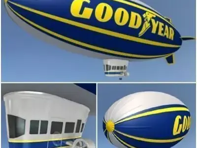 Goodyear Blimp 3D model