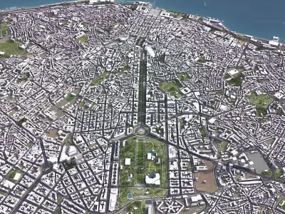 Lisbon - 3D City Model Low-poly 3D model
