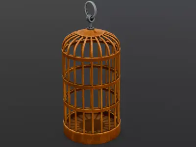 Bird Cage 3D Model Low-poly 3D model