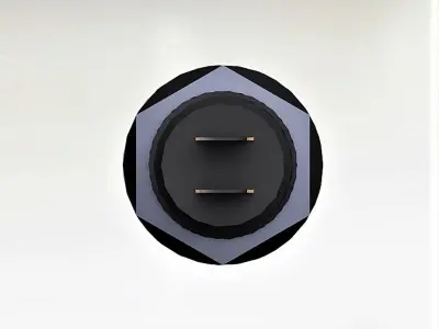 Button switch green 3D model