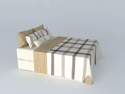 Double Bed Box Felipe Ferreira with quilt Free 3D model