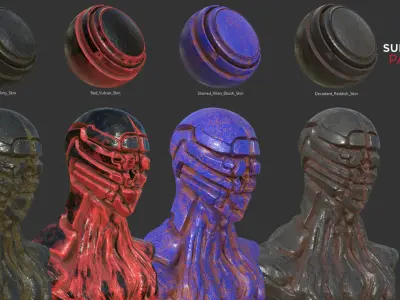 12 Creatures - Sci-fi Smart Materials Pack For Substance Painter Texture