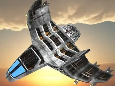 Sci-fi TITANIUN FIGHTER Ship Low-poly 3D model