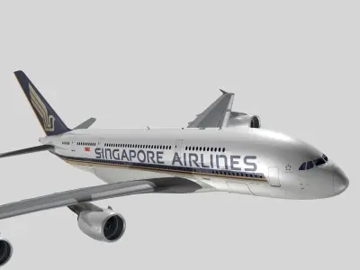 Airbus A-380 Singapore Airlines 3D model