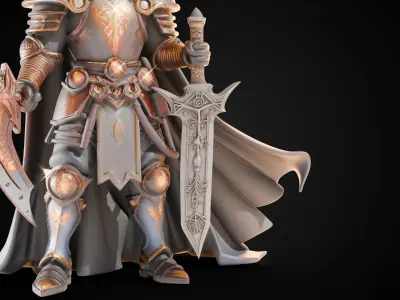 Stylized Sword - Crusader Blade Kings Judgment - Game Ready 3D model