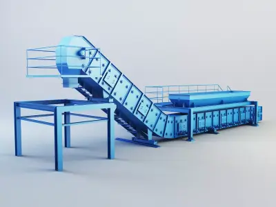 Drycon conveyor belt Low-poly 3D model