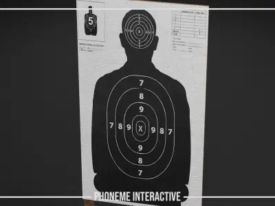 Shooting Target - Game Ready Low Poly Prop with 4K PBR Free low-poly 3D model