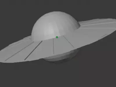 Lowpoly UFO spaceship Free low-poly 3D model