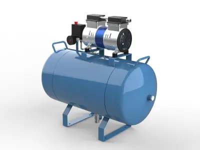 Air Compressor 1Hp 50lt 3D model