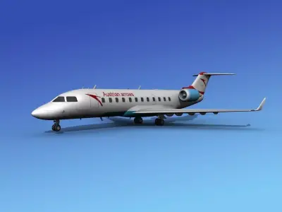 Canadair CRJ100 Austrian Arrows 3D model