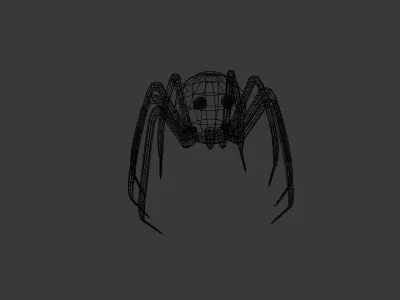 Sphere Spider Low-poly 3D model