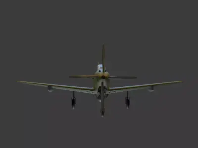 Soviet Fighter Plane Airacobra 3D model