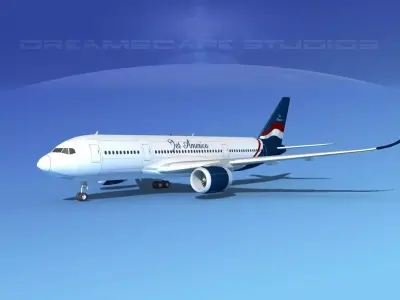 Airbus A350-800 Jet America 3D model