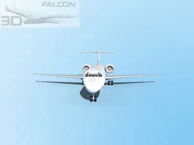 Falcon3D MD-80 Unmarked 3 3D model