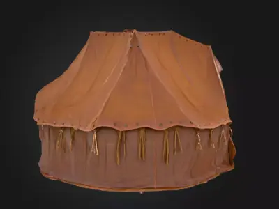 Large Medieval Camp Low-poly 3D model