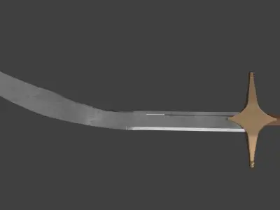 kilidsch sword low poly Low-poly 3D model