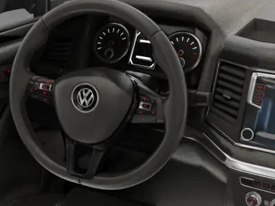 Volkswagen Transporter T6 Low-poly 3D model