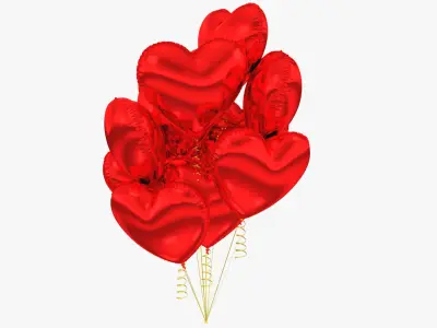 Helium Balloons Bouquets Collection V1 3D model