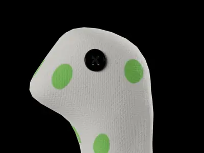 Nessie Plush Toy Low-poly 3D model