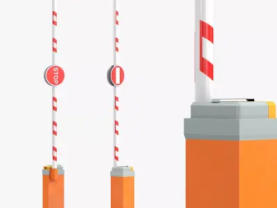 Vehicle Safety Barrier 3D model
