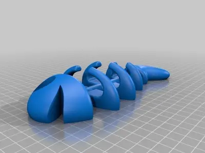  Fish Bone Wall Hanger - with Flat Eye Free 3D print model