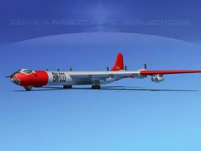 Convair B-36N Nuclear Powered Peacemaker 3D model