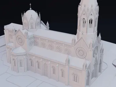 Lowpoly Brazilian Church 3D model