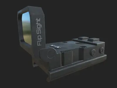 Flip Collimator Sight Low-poly 3D model