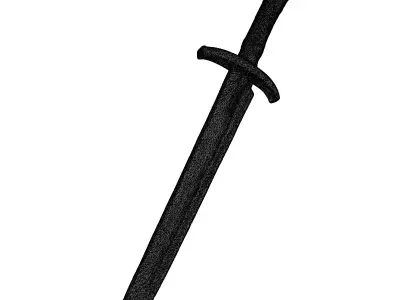 Detailed Medieval Fantasy Sword 3D model