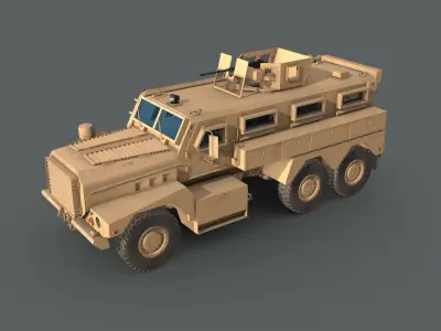 Cougar 6x6 MRAP 3D model